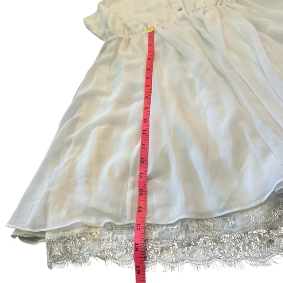 NWT! Guess Preppy Collard White Pleated Sleeveless Shirt Dress w/ Lace in Medium - Picture 12 of 14